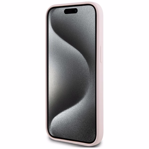 Karl Lagerfeld silikoninis Karl&Choupette Magnetinis dėklas telefonui iPhone 15 Plus - rožinis