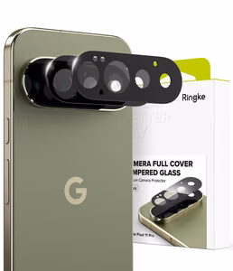 Ringke Tempered Glass kameros objektyvų apsauga, skirta „Google Pixel 11 Pro“, 2 vnt. – juoda