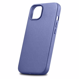 iCarer Dėklas Odinis viršelis natūralios odos iPhone 14 Plus šviesiai violetinis (suderinamas su MagSafe)