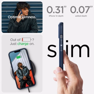 Spigen Mag Armor dėklas telefonui iPhone 14 Plus - mėlyna