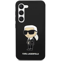 Karl Lagerfeld Silikoninis Ikonik dėklas Samsung Galaxy S23+ - juodas