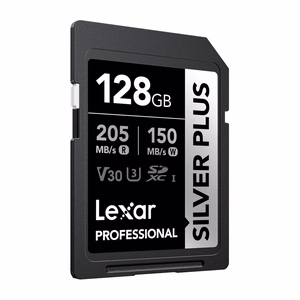 „Lexar Professional SILVER PLUS“ SDXC 128 GB atminties kortelė