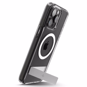 Spigen Ultra Hybrid S Magnetinis dėklas telefonui su stovu iPhone 15 Pro - Skaidrus