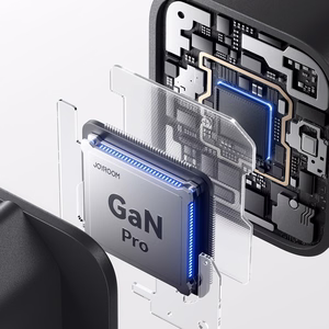 Joyroom JR-TO1 GaN 45W USB-C Lightning USB-A sieninis įkroviklis juodas
