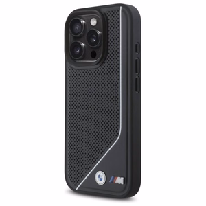 BMW M perforuota susukta linija Magnetinis dėklas iPhone 16 Pro - juodas
