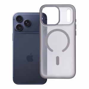 Case for iPhone 17 Pro Max / 18 Pro Max (low camera edge) Flexline Mag Cover compatible with MagSafe gray