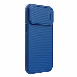 Nillkin CamShield S dėklas iPhone 14 Pro Max šarvuotas dangtelis kameros apsauga mėlynas