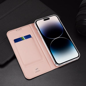 Dėklas telefonui Skin Pro Wallet Case iPhone 15 Pro Max - rožinis