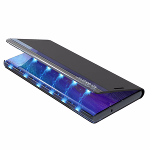 Sleep Case knygos tipo dėklas su išmaniu langeliu Samsung Galaxy A22 4G juodas