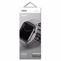 Uniq Linus dirželis Apple Watch 1/2/3/4/5/6/7/8/SE/SE2/Ultra 42/44/45/49mm - pilkas