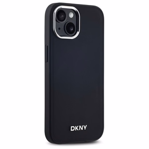 DKNY Paprastas logotipas magnetinis iPhone 15 dėklas - juodas