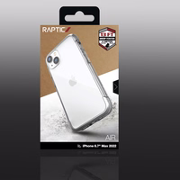 Raptic X-Doria Air dėklas telefonui iPhone 14 Plus šarvuotas sidabrinis
