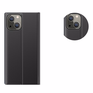 Sleep Case knygos tipo dėklas su išmaniu langu iPhone 13 mini juodas
