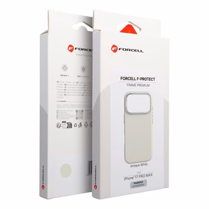 Dėklas telefonui iPhone 17 PRO MAX Forcell F-Protect Frame Premium suderinamas su Magsafe antikinis baltas