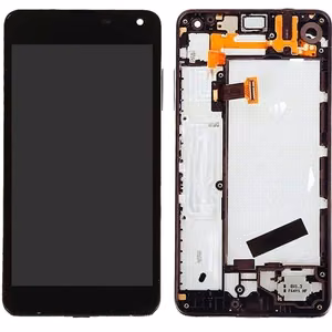 LCD ekranas Microsoft (Nokia) Lumia 650 su jutikliniu ekranu ir rėmeliu juodas originalus (naudotas, B klasė)