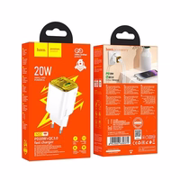 Įkroviklis telefonui Hoco USB A + USB C QC3.0 PD 3A 20W N52 baltas