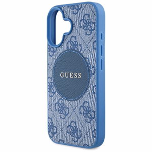 Guess 4G Circle Classic Logo Magnetinis dėklas telefonui iPhone 16 - mėlynas