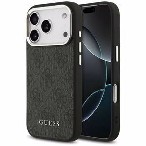 Guess 4G Classic Logo Magnetinis dėklas telefonui iPhone 17 Pro - juodas