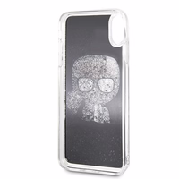 Karl Lagerfeld KLHCI65ICGBK iPhone XsMax juodas Iconic Glitter dėklas