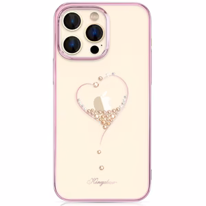 Силиконовый чехол с кристаллами Swarovski Kingxbar Wish Series для iPhone 14 Plus - розовый