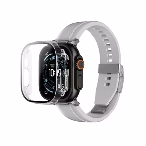 AmazingThing Radix grūdintas stiklas su dėklu Apple Watch UItra 3 49mm - Skaidrus