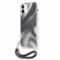 Guess GUHCP12SKSMAGR iPhone 12 mini 5.4 pilkas kietas dėklas Marble kolekcija