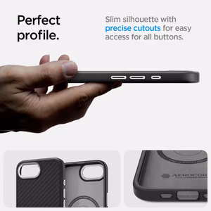 Чехол Spigen Enzo Aramid MagSafe для iPhone 16e / 17e - чёрный