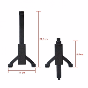 Automobilinis laikiklis priekinio stiklo / prietaisų skydelio / galvos atramos tvirtinimui (planšetėms 7"–10") AX-01 juodas