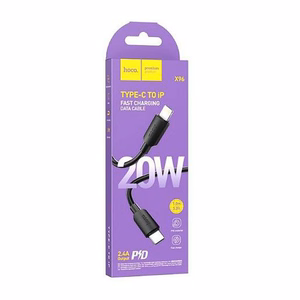 USB kabelis Hoco X96 "USB-C (Type-C) to Lightning" (20W) 1m juodas