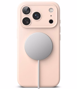 Ringke MagSafe silikoninis dėklas, skirtas iPhone 18 Pro – rožinis