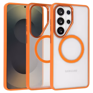 Liavec Soft Case Metal Frame for Samsung Galaxy S26 Ultra - Orange