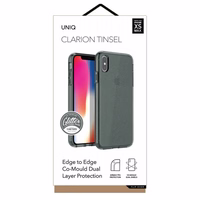 Uniq Clarion Tinsel dėklas telefonui iPhone Xs Max - juodas