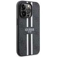 Guess GUHMP14LP4RPSK iPhone 14 Pro 6.1" juodas/juodas kietas dėklas 4G Printed Stripes MagSafe