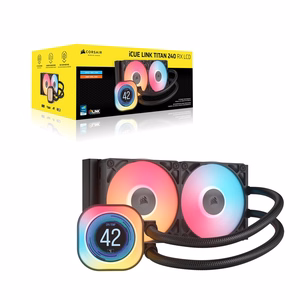 CORSAIR iCUE LINK TITAN 240 RX LCD vandeninis aušintuvas