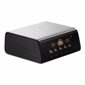 EcoFlow RAPID Pro 320W dokavimo stotis, 4xUSB-C, 1xUSB-A, GaN