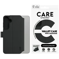 CARE by PanzerGlass Piniginės tipo dėklas su stovu Samsung Galaxy S25+ - Juodas