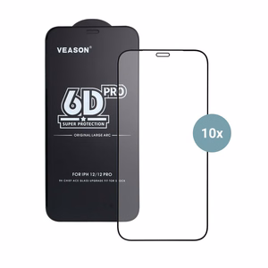 6D Pro Veason apsauginis stiklas (rinkinys 10in1) - Iphone 15 Pro juodas