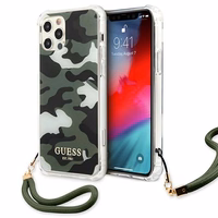 Guess GUHCP12MKSARKA iPhone 12/12 Pro 6.1" žalias/chaki kietas dėklas Camo kolekcija