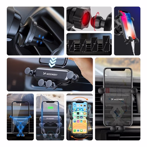 Automobilinis universalus telefono laikiklis Wozinsky WCH-05 tvirtinamas ant ventiliacijos grotelių, juodas