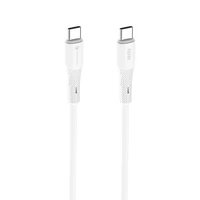 FORCELL F-ENERGY C344 kabelis Type C į Type C QC4.0 PD 3A 60W Silikoninis 1 m baltas