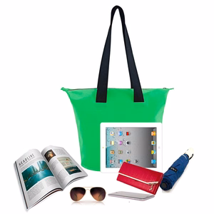 11L PVC atsparus vandeniui krepšys - žalias