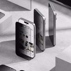 Ringke Easy Slide 2-jų rinkinys privatumo stiklas iPhone 17 Pro - juodas