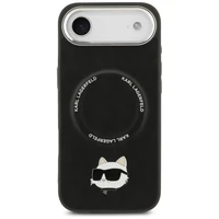 Karl Lagerfeld Choupette Pin Magnetinis dėklas telefonui iPhone Air - juodas