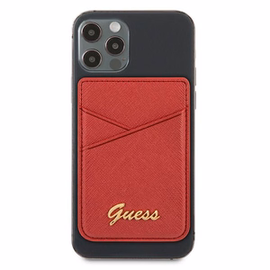 Guess Wallet Card Slot GUWMSSASLRE MagSafe Saffiano красный/красный