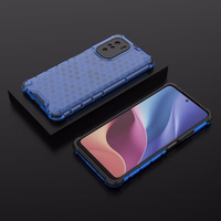 Honeycomb dėklas šarvuotas dėklas su TPU buferiu Xiaomi Redmi K40 Pro+ / K40 Pro / K40 / Poco F3 mėlynas