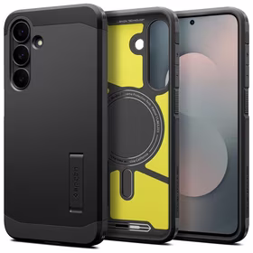 "Spigen Tough Armor Mag MagSafe" dėklas "Samsung Galaxy S25 FE" - juodai geltonas