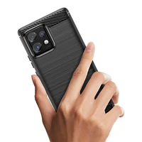 Carbon Case silikoninis dėklas telefonui Motorola Edge 40 Pro - juodas