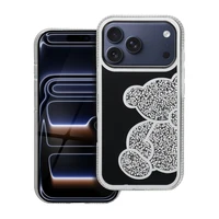 TEDDY BEAR dėklas telefonui IPHONE 17 Pro sidabrinis
