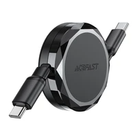 Acefast C13-03 USB-C - USB-C 60W ištraukiamas kabelis - juodas