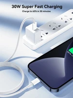 USB kabelis Joyroom S-A45 USB-C to Lightning 30W 1.2m baltas